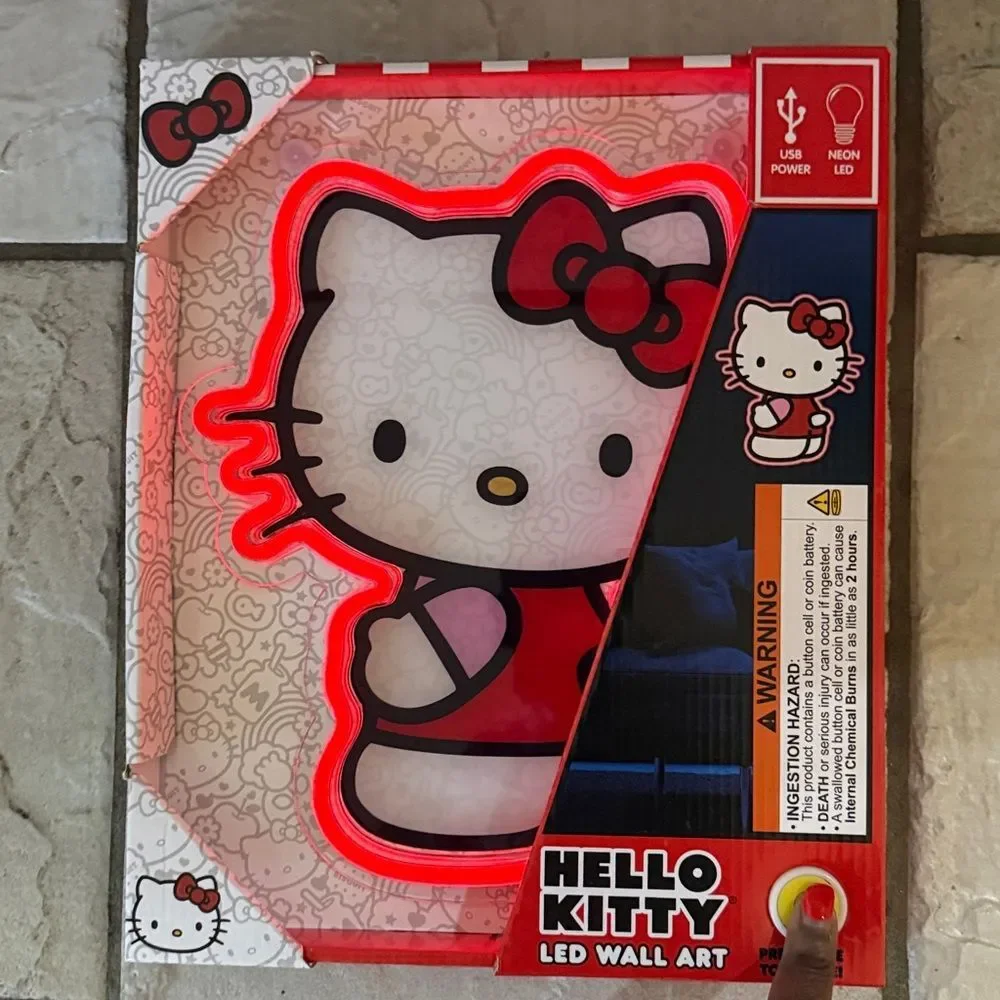 Hello Kitty Sanrio Light Up Picture LED Wall Decor Art New